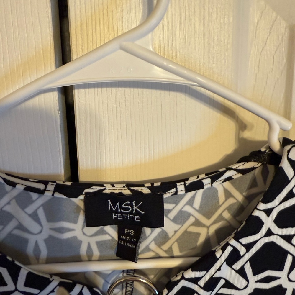 MSK Black and‎ Gray A-line Mini Dress Casual Crew Neck - Picture 3 of 4